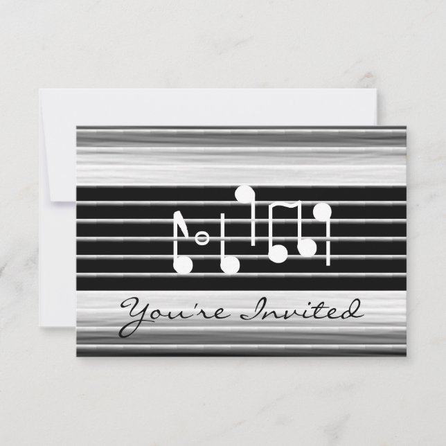Bristles - Musical Notes Einladung (Vorderseite)