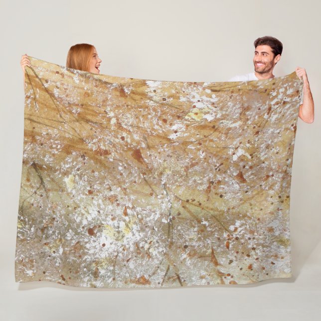 Bristles und Blüten Wasserfarbe Fleecedecke (Beispiel)