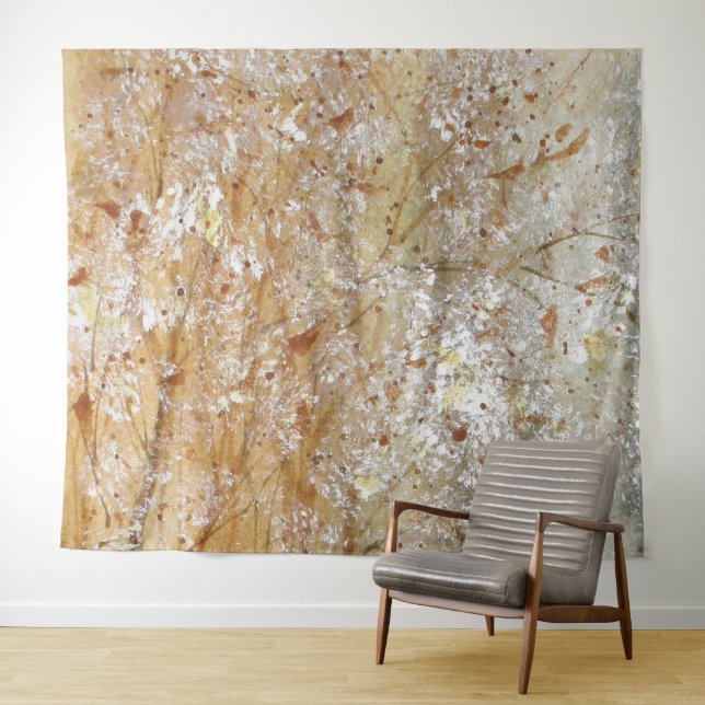 Bristles und Blüten Wasserfarbe Wandteppich (Beispiel (Horizontal))