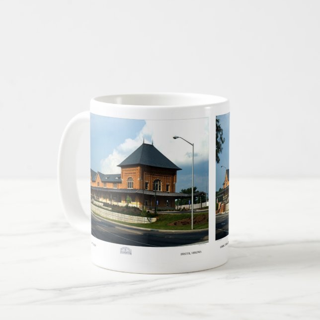 Bristol Bahnhof Bristol Virginia Kaffeetasse (Vorderseite Links)