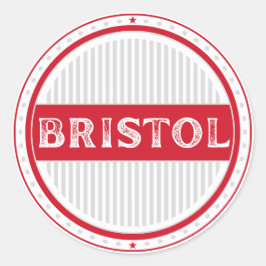 Bristol City Pride Emblem – Englische Identität Runder Aufkleber