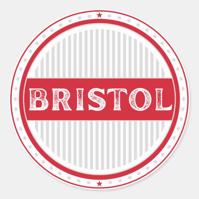 Bristol City Pride Emblem – English Identity Runder Aufkleber (Vorderseite)