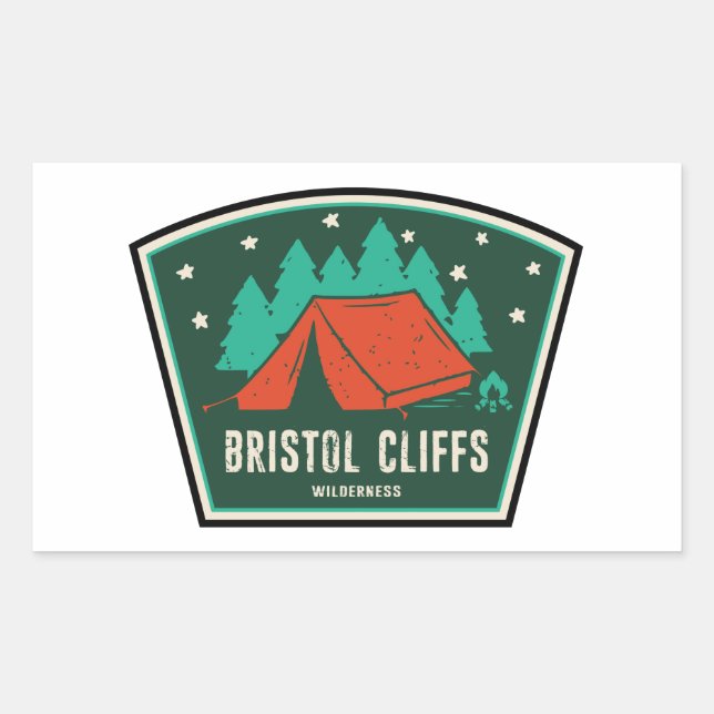 Bristol Cliffs Wilderness Vermont Camping Rechteckiger Aufkleber (Vorderseite)