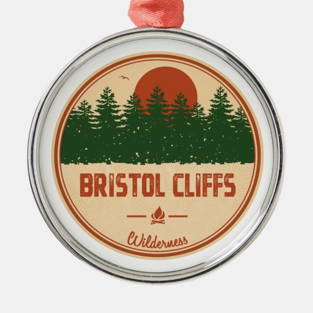 Bristol Cliffs Wilderness Vermont Ornament Aus Metall (Vorne)