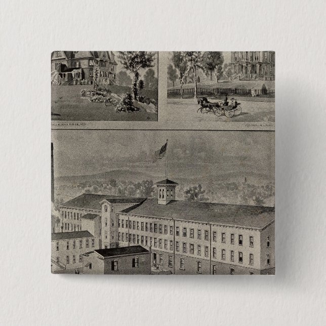 Bristol Connecticut Illustration Button (Vorderseite)