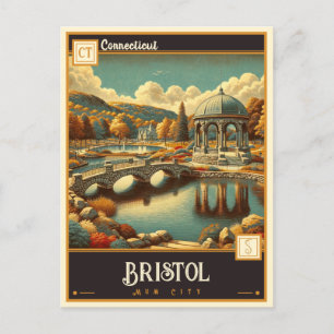 Bristol, Connecticut Vintage Postkarte