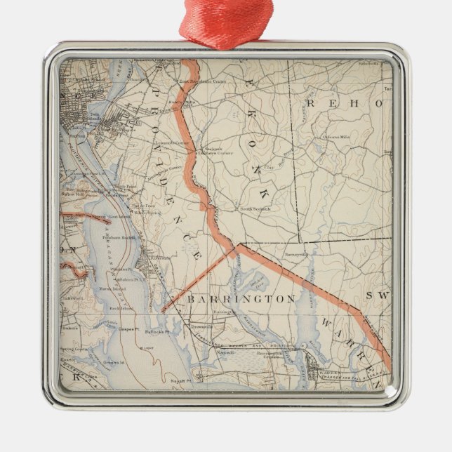 Bristol Country, Rhode Island Silbernes Ornament (Vorne)