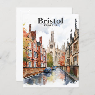 Bristol England Aquarellbilder Reisen Postkarte