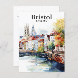Bristol England Aquarellbilder Reisen Postkarte
