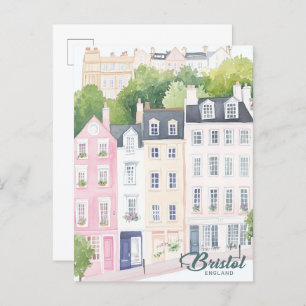 Bristol England Gouache Paint Illustration Travel Postkarte