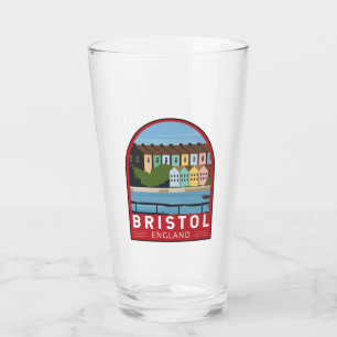 Bristol England Retro-Reise-Kunst Vintage Glas