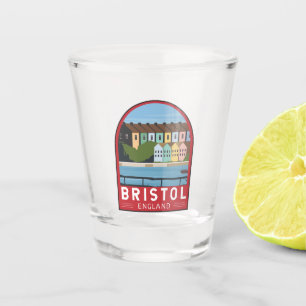 Bristol England Retro-Reise-Kunst Vintage Schnapsglas