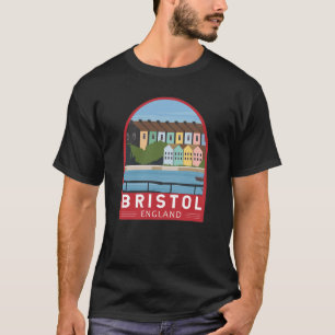 Bristol England Retro-Reise-Kunst Vintage T-Shirt