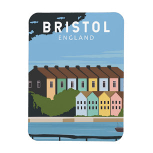 Bristol England Retro Travel Art Vintag Magnet