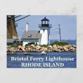 Bristol Ferry Lighthouse, Rhode Island Postcard Postkarte