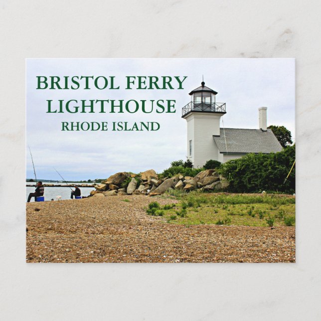 Bristol Ferry Lighthouse, Rhode Island Postcard Postkarte (Vorderseite)