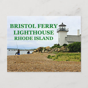 Bristol Ferry Lighthouse, Rhode Island Postcard Postkarte