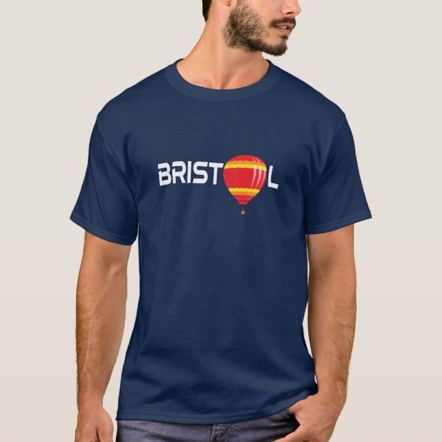 Bristol Hot Air Ballooning Coole Typografie T-Shirt (Vorderseite)