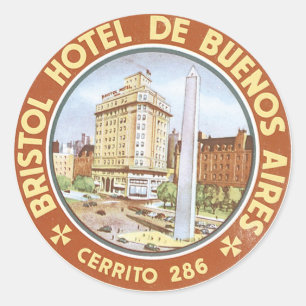 Bristol Hotel De Buenos Aires Runder Aufkleber