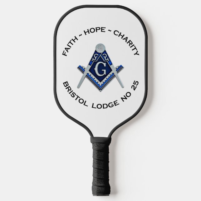 Bristol No 25 Masonic Pickleball Paddle (Vorderseite)