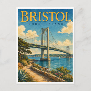 Bristol Rhode Island Mount Hope GeoSaga Postkarte