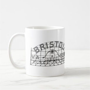 Bristol Slogan Doppelbild signieren Kaffeetasse