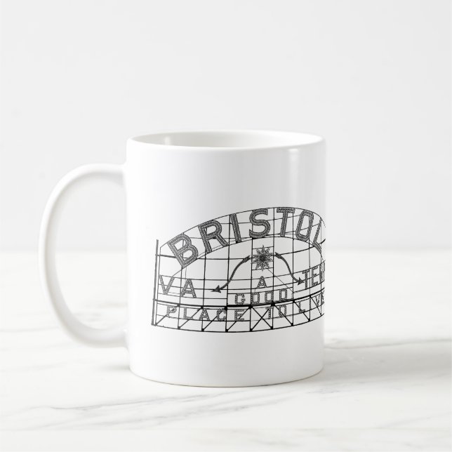 Bristol Slogan Doppelbild signieren Kaffeetasse (Links)