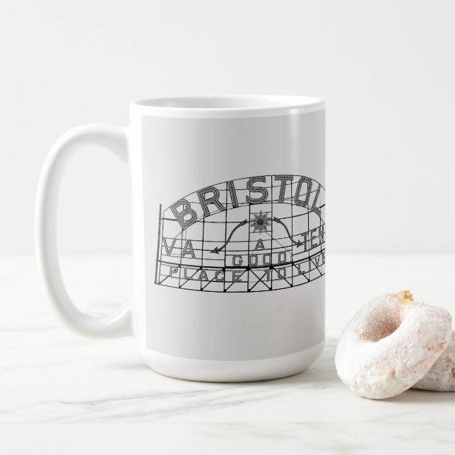 Bristol Slogan sign Coffee Tasse (Mit Donut)