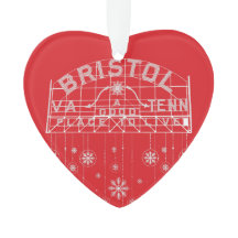 Bristol Slogan Sign Red Christmas Herz