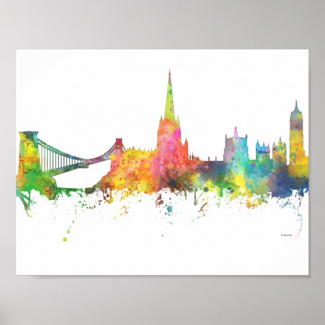 BRISTOL, UK SKYLINE POSTER (Vorne)