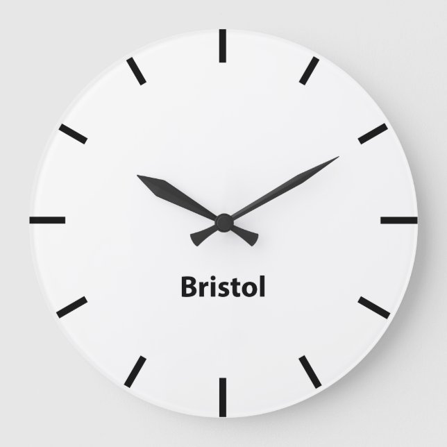 Bristol United Kingdom Time Wall Clock Große Wanduhr (Vorderseite)