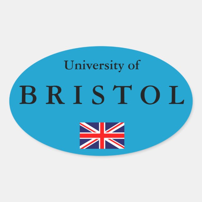 Bristol University European Oval Sticker (Vorderseite)