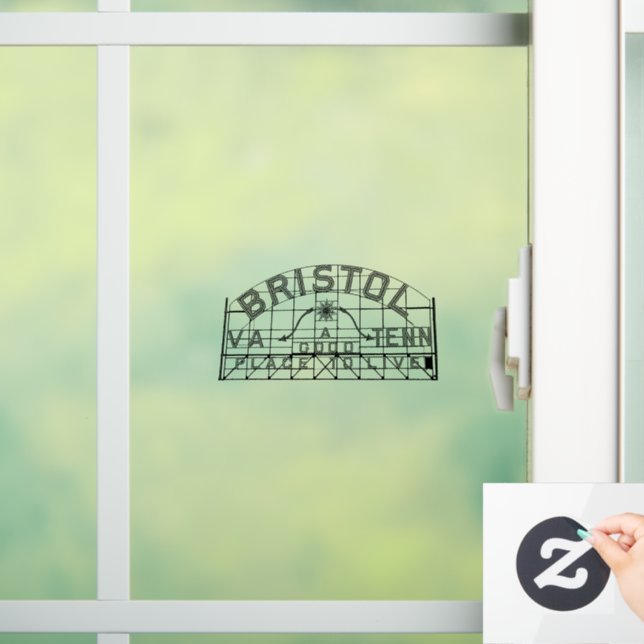 Bristol VA TN Slogan-Vorzeichenklammer Fensteraufkleber (Zuhause)