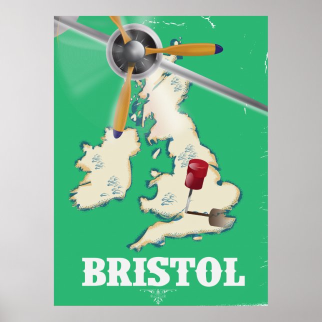 Bristol Vintage Travel Poster (Vorne)