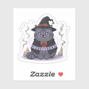 Brit Familiar - British Shorthair Witch's Familiar Aufkleber