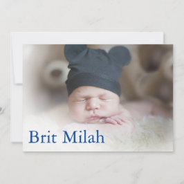 Brit Milah Foto Baby Boy Hebrew jüdisch Einladung