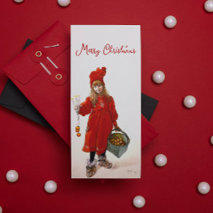 Brita as Iduna Carl Larsson Vintag Art Christmas Feiertagskarte