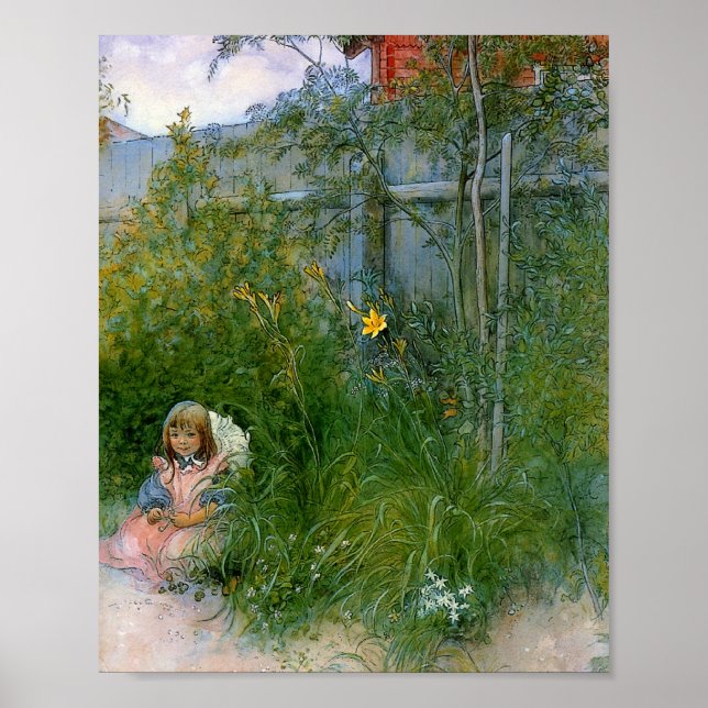 Brita im Blumenbeet Poster (Vorne)