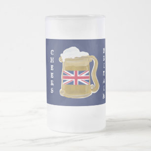 BRITAIN MATTGLAS BIERGLAS