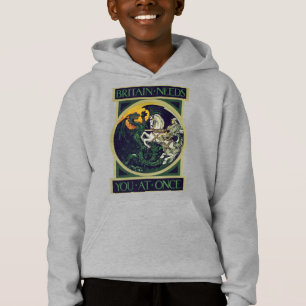 Britain Needs You at Once – St. George Vintage Art Hoodie