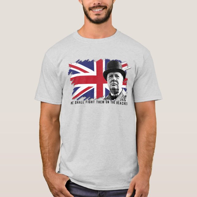 Britain Winston Churchill Men's Basic T - Shirt (Vorderseite)