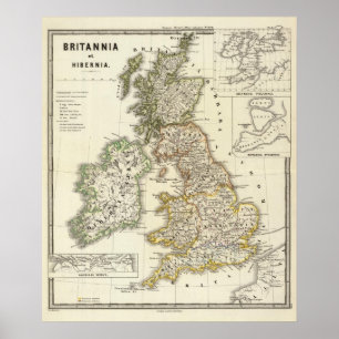 Britannia und Hibernia Poster