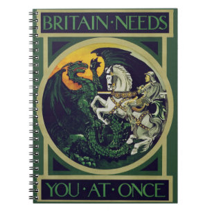 Britannien braucht Euch sofort – St. George Vintag Notizblock