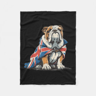 Britannien Kapkostüm mit Bulldogge für Jungen und Fleecedecke