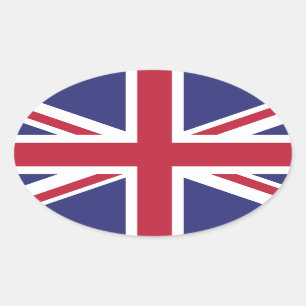 Britannien UK-Flagge Brexit ovale Form x20 Aufkleb Ovaler Aufkleber