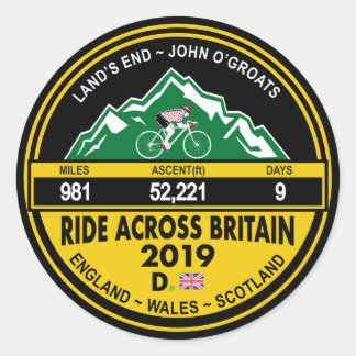 BRITANÜBERREISE 2019 KLASSISCHE RUNDSTÜCKE RUNDER AUFKLEBER