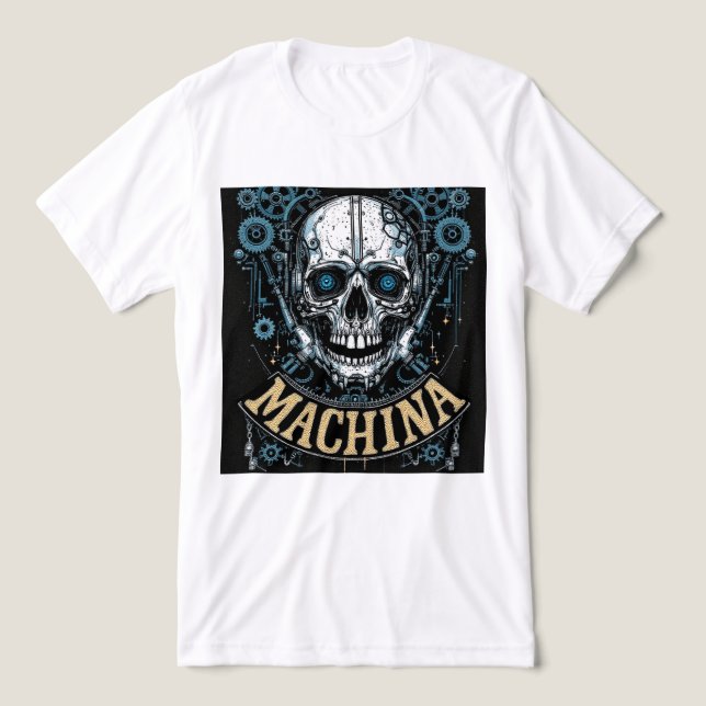 Brite-T Machina Skull 0018991 Tri-Blend Shirt (Design Vorderseite)
