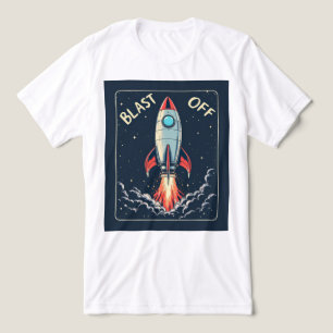 Brite-T-Raketen-Schiff startet 0019357 Tri-Blend Shirt