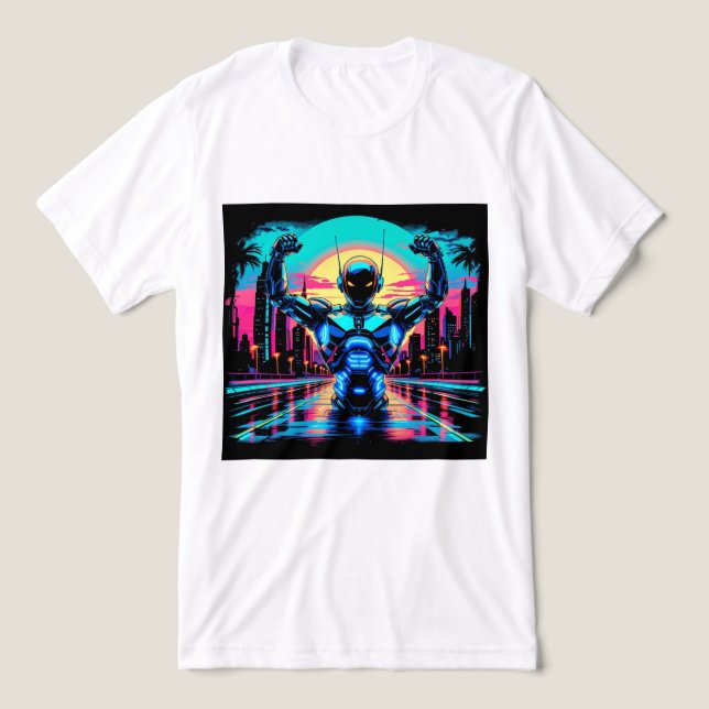 Brite-T Robot Strong 0018898 Tri-Blend Shirt (Design Vorderseite)