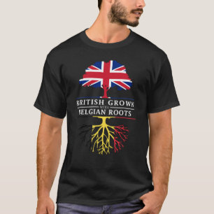 Briten gewachsen mit Belgien-Wurzel-   belgischem T-Shirt